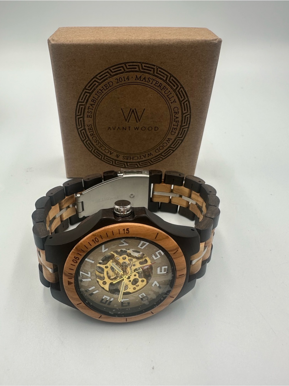 AVANTWOOD Skeleton Automatic Mechanical Watch - Picture 4 of 5